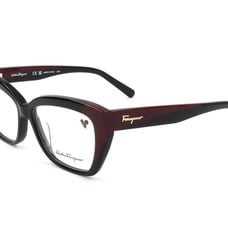 New FERRAGAMO SF-2938 051 Black & Burgundy Eyeglasses 53/14/140
