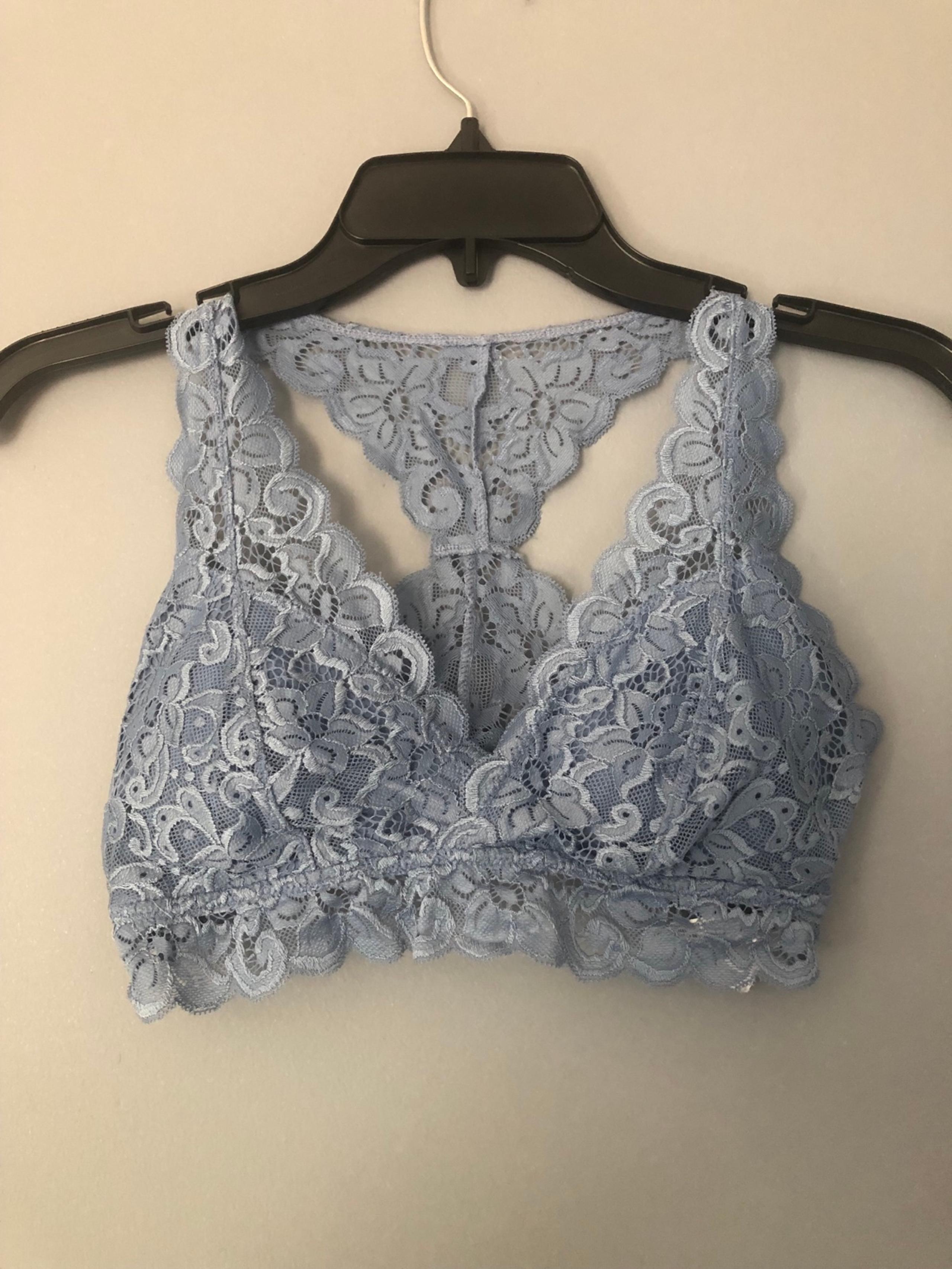 AERO Bralette Size Medium Blue/Gray Lace