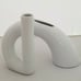 Japanese White Sculpture Ikebana Vase NW