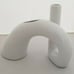 Japanese White Sculpture Ikebana Vase NW