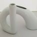 Japanese White Sculpture Ikebana Vase NW