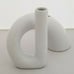 Japanese White Sculpture Ikebana Vase NW