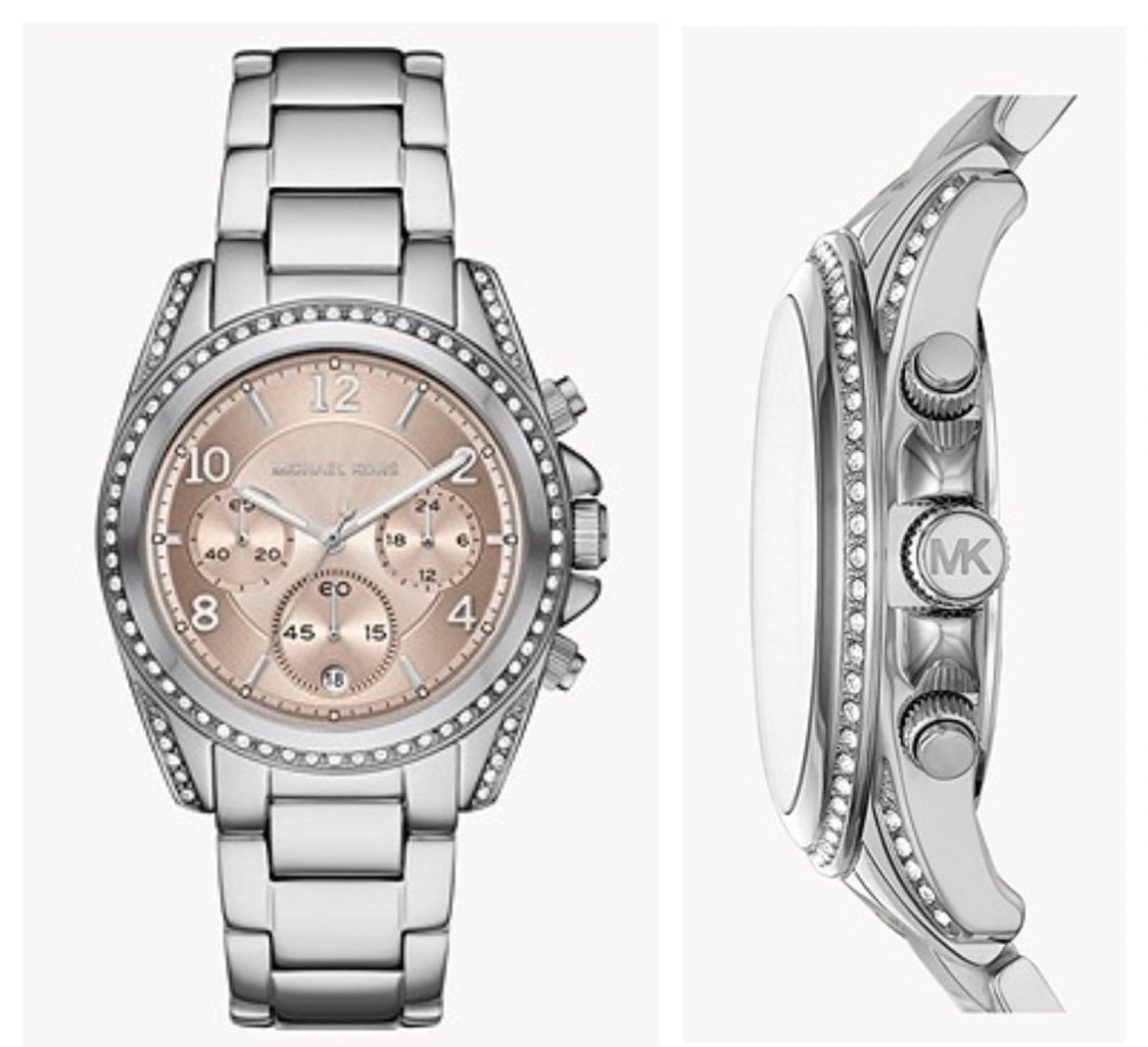 Michael Kors Stainless Steel Silver Watch Pink