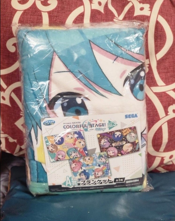 Project Sekai Colorful Stage Vocaloid Plush Throw Blanket Sega Miku Meiko Len