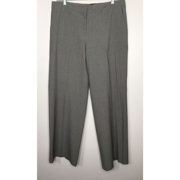 Liz Claiborne Womens Large Dress Pants Trousers Career Black Houndstooth