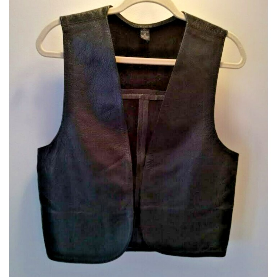 Vintage Kookie Womens Leather Vest ,Mens Biker Accessories , Unisex M NWT
