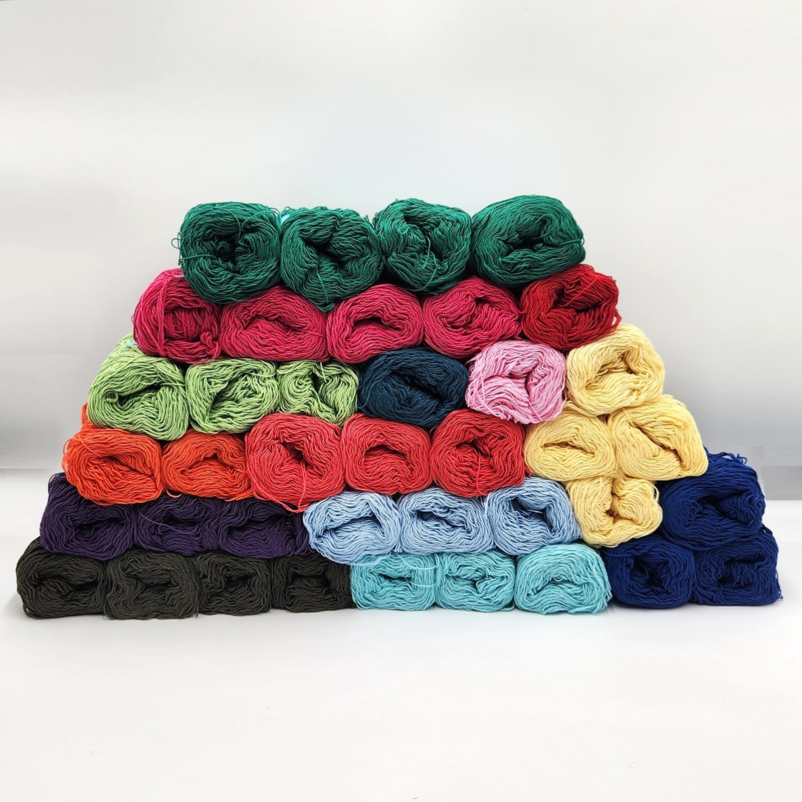 39 Skeins Set Multicolor Cotton/Linen Organic 2 ply Lace Yarn Knitting Crochet