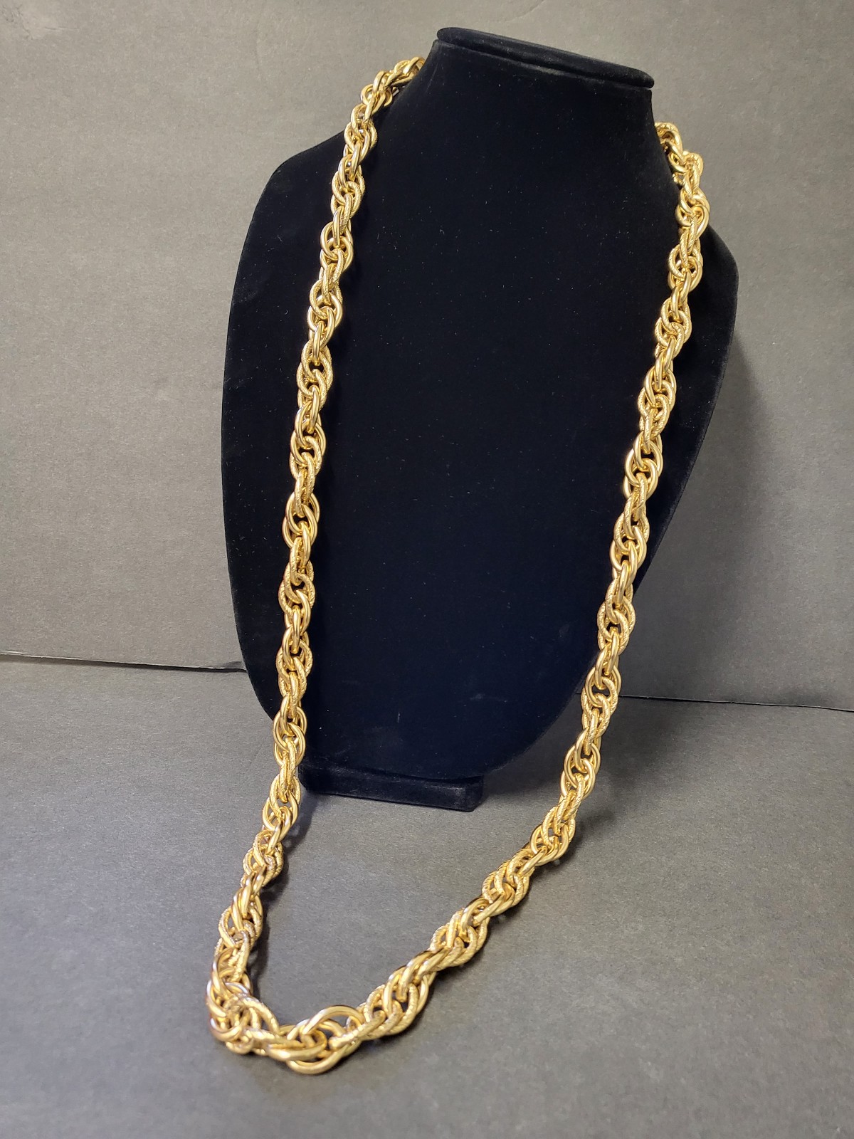 Heavy textured sterling silver link chain