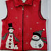 Rustic Snowman Zip Sweater Vest size Petite Small Breckenridge Christmas
