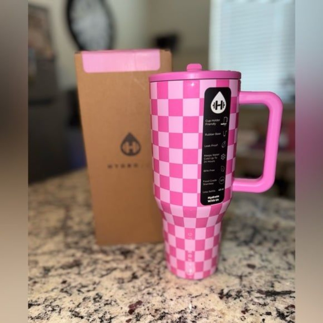 HydroJug Traveler (40oz) | Limited Edition | Bubblegum Checkers