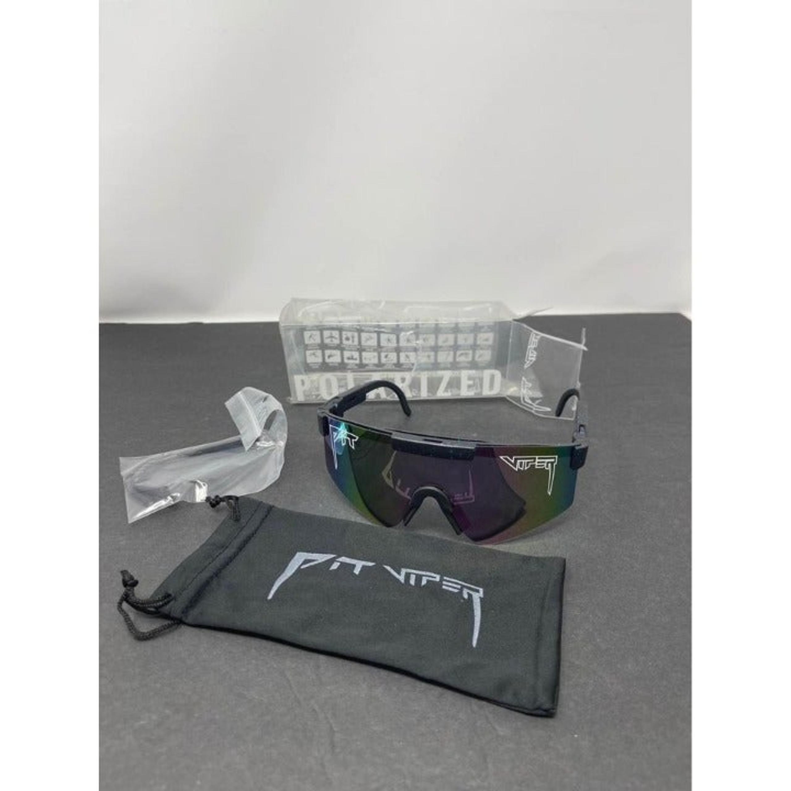 Pit Viper Polarized Men’s Multicolored Sunglasses Black Paint Splatter Frame