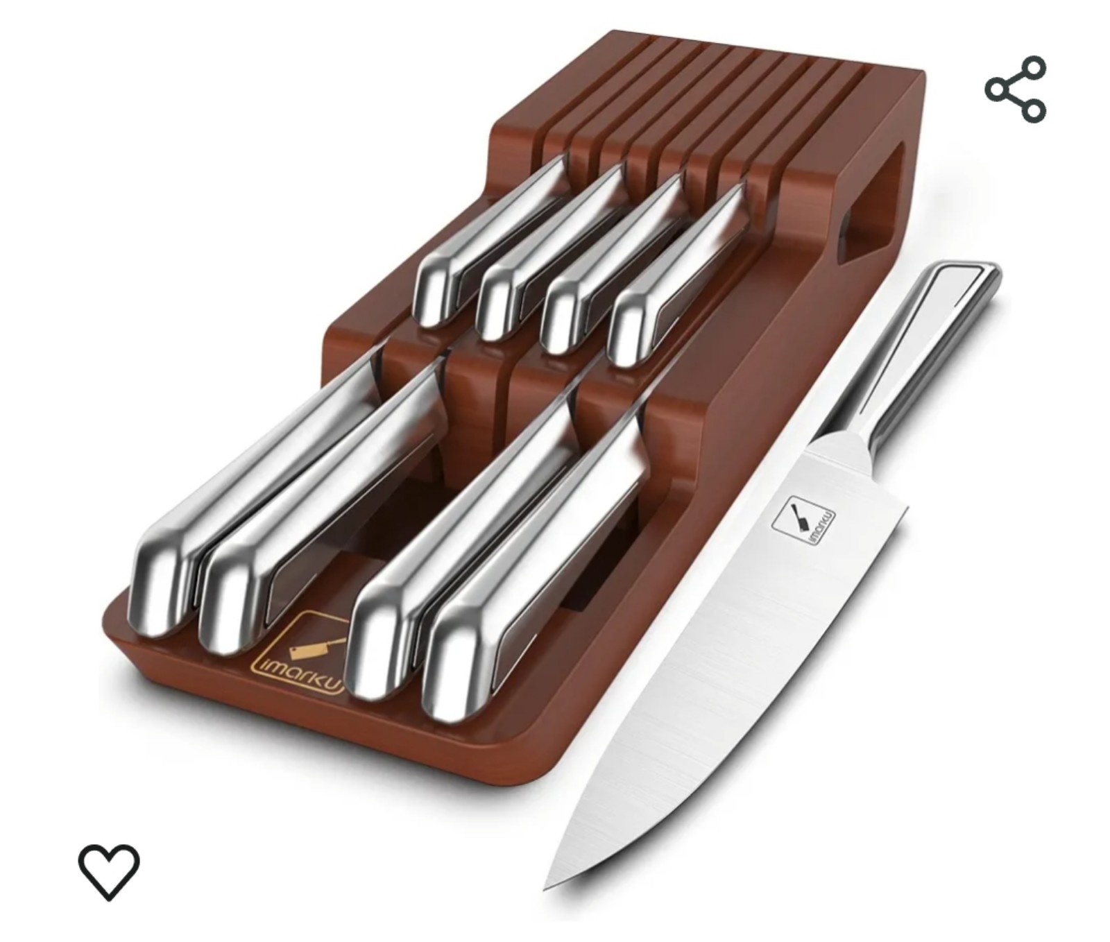 imarku Knife Set, 10 PCS kitchen drawer block set