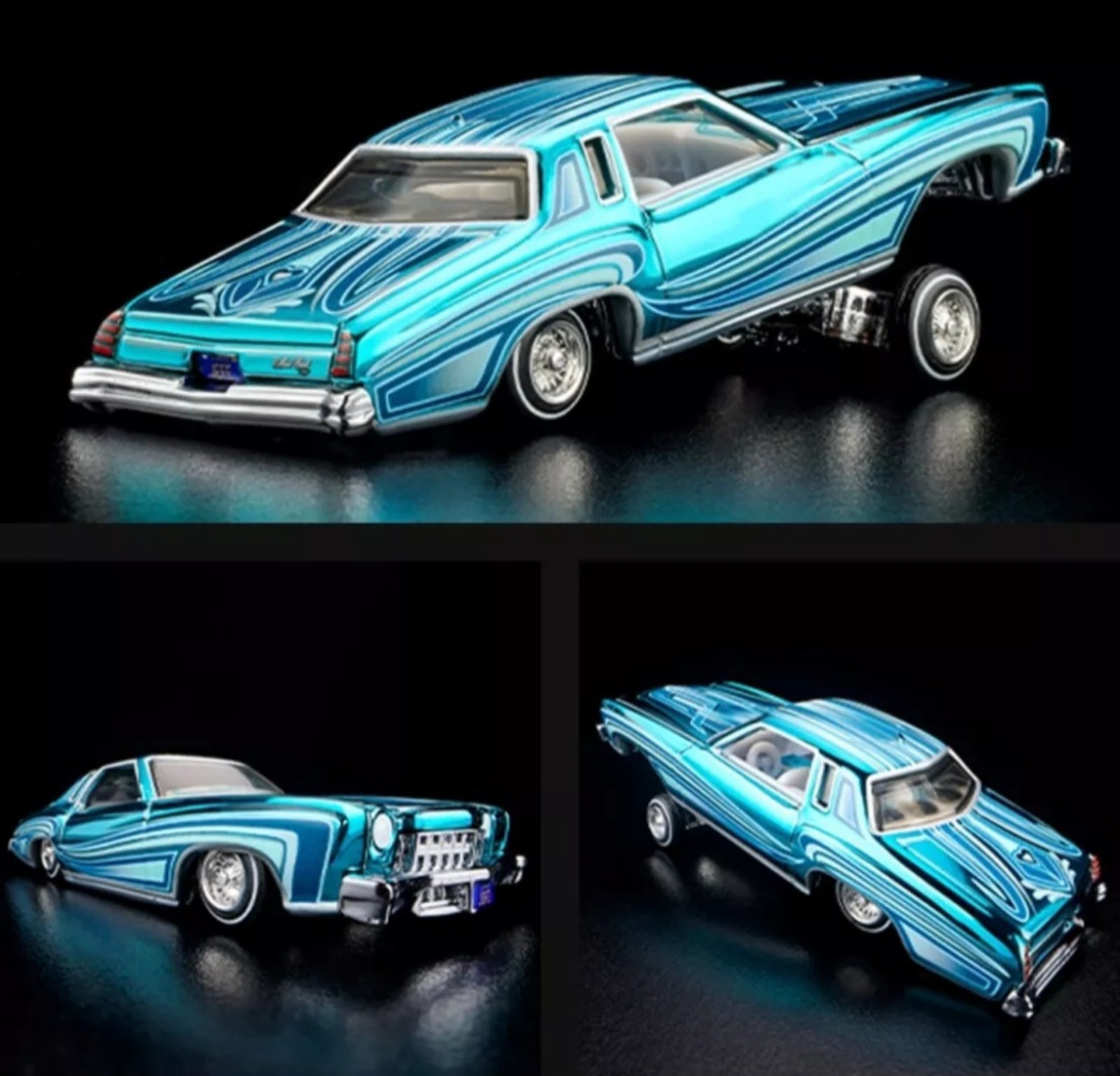 Hot Wheels Red Line Club 1975 Monte Carlo Lowrider in Spectraflame Teal