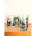Set 4 Culver Frosted Glasses Flamingo On Vespa Scooter Palm Tree Old Fashion