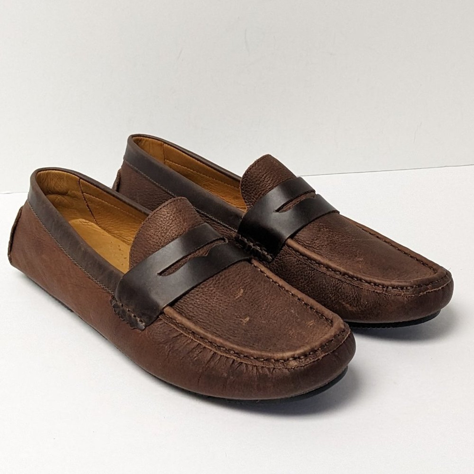 Massimo Matteo Pitstop Penny Driving loafers, Brown, Mens 9 M