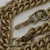 Vintage Signed MONET Teardrop Runway Pendant Necklace Greek Key Chunk Chain 28