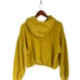 ALO Yoga Sweatshirt At Ease Hoodie Neon Shock Yellow Oversized Sleeve Pocket