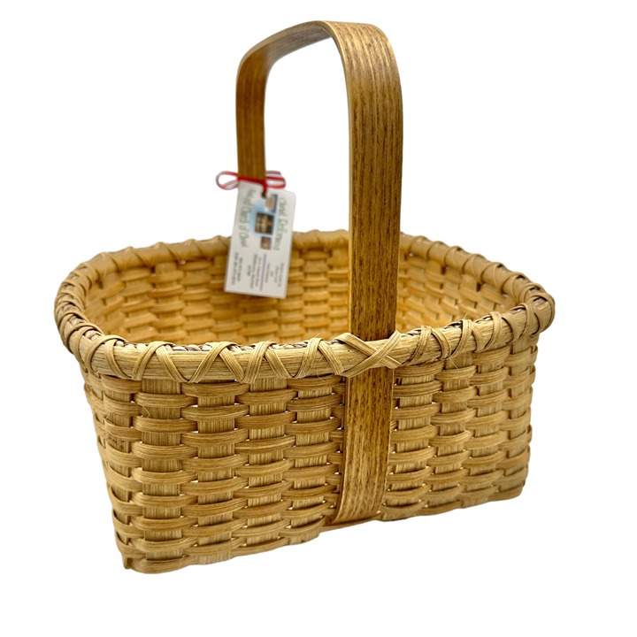 Handmade Basket Meadow Lane Square 10x11 opening with Wooden Handle #5549-SHG