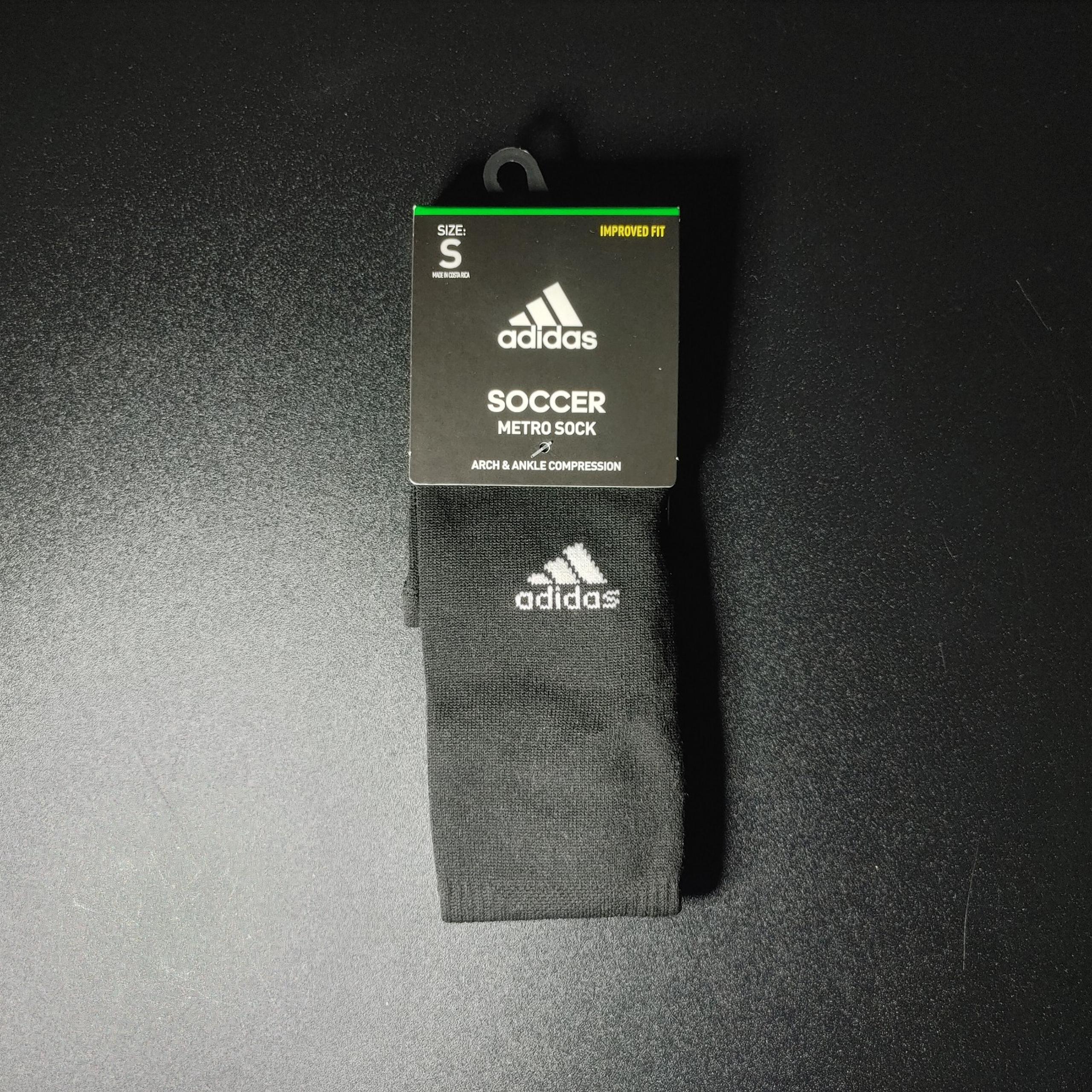 Metro Black/White Soccer Socks - Small - Brand New - Adidas