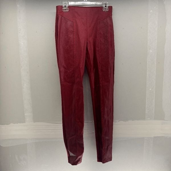 New Guess Lacquer Red Mid Rise Snake Mix Legging Size S NWT