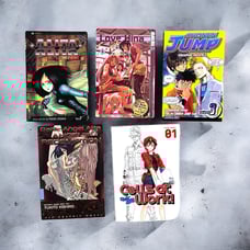 5 Mixed Manga Books ENGLISH Alita, Love Hina, Shonen Jump, Battle Angel Alita, C