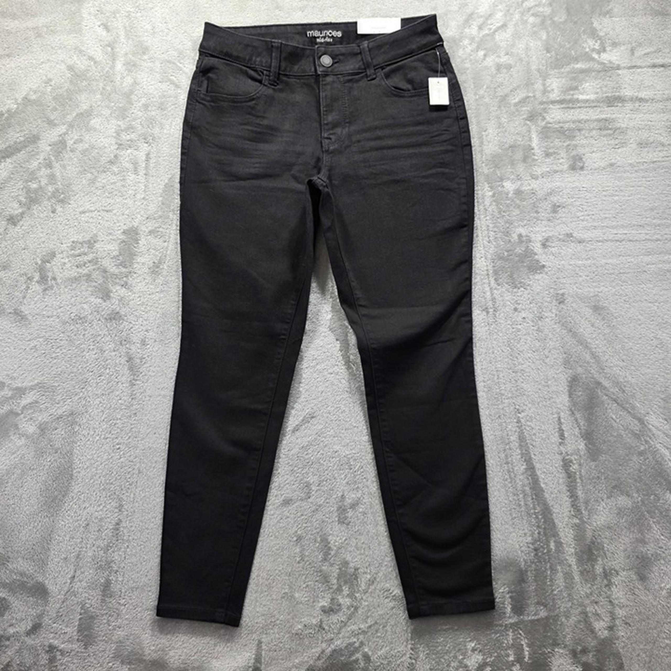 Maurices Denim Flex Jegging Women's M Short Black Stretch Denim Mid Rise Jeans