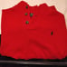 Women's large red Polo 3 button mock neck sweater durable perfect red sweater