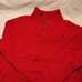 Women's large red Polo 3 button mock neck sweater durable perfect red sweater