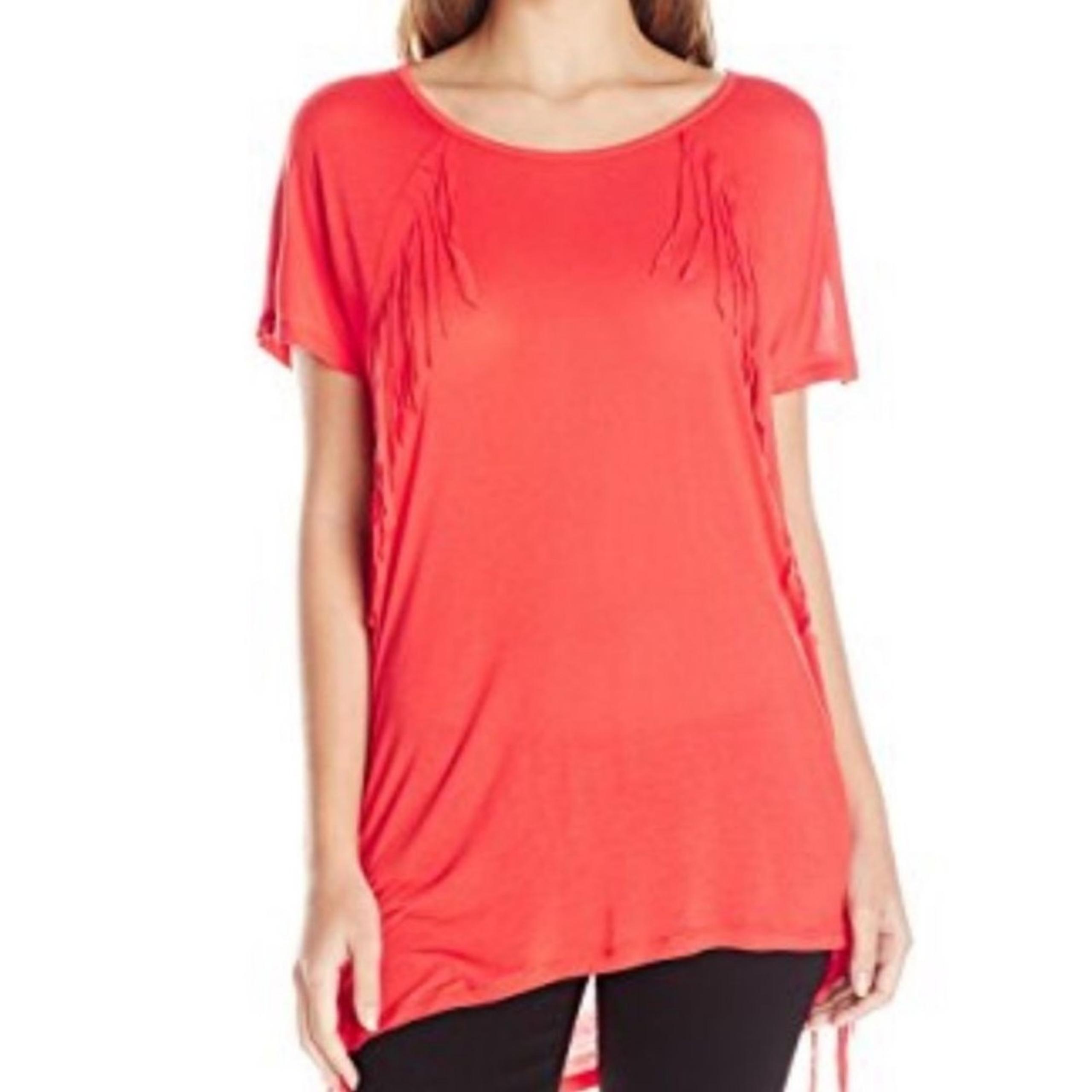 kensie red fringe top NWT Size XS