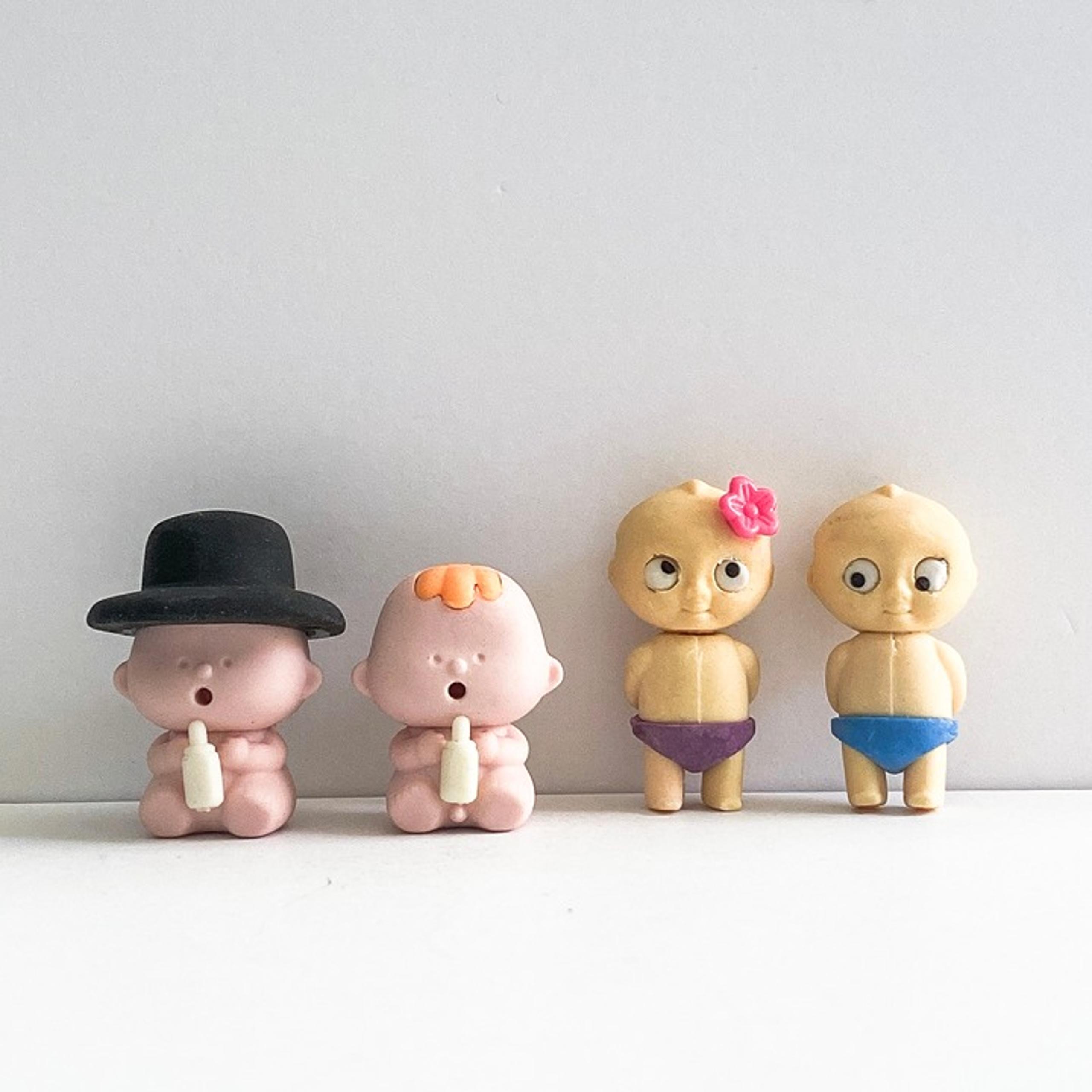 Lot of Mini Baby Figurine Theme Erasers | Iwako & Similar Styles