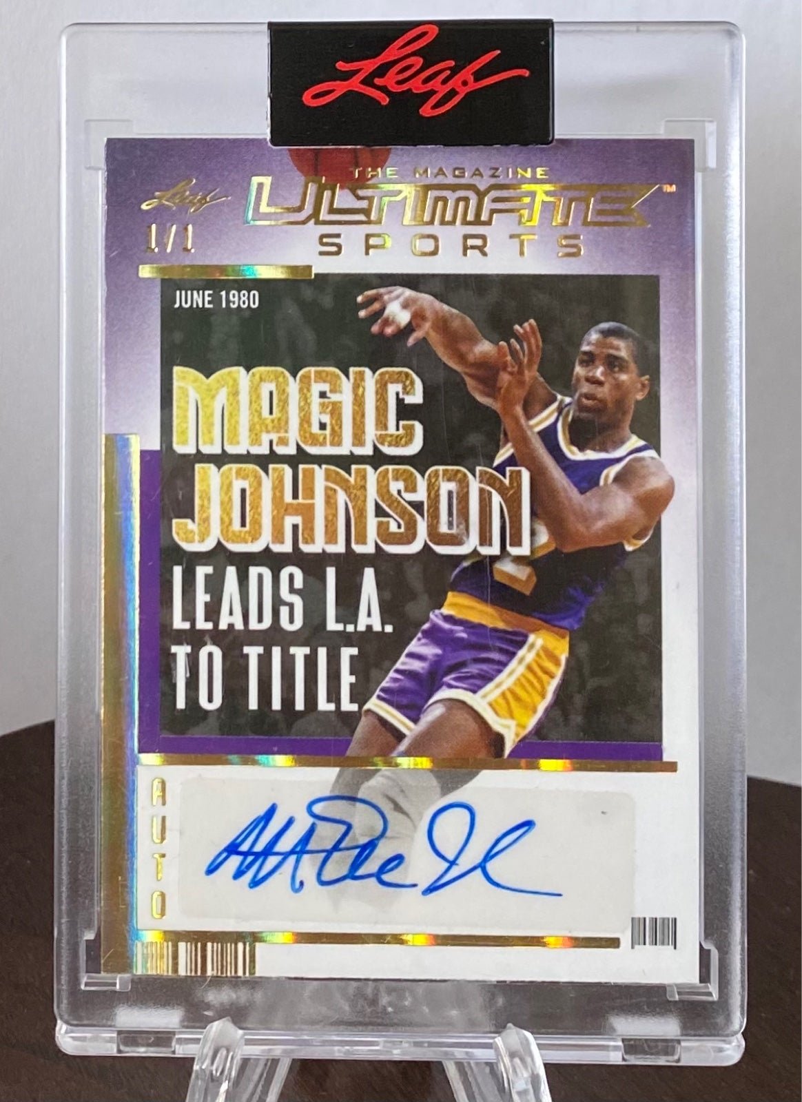 2021 Leaf MAGIC JOHNSON 1/1 Ultimate Sports AUTO Lakers
