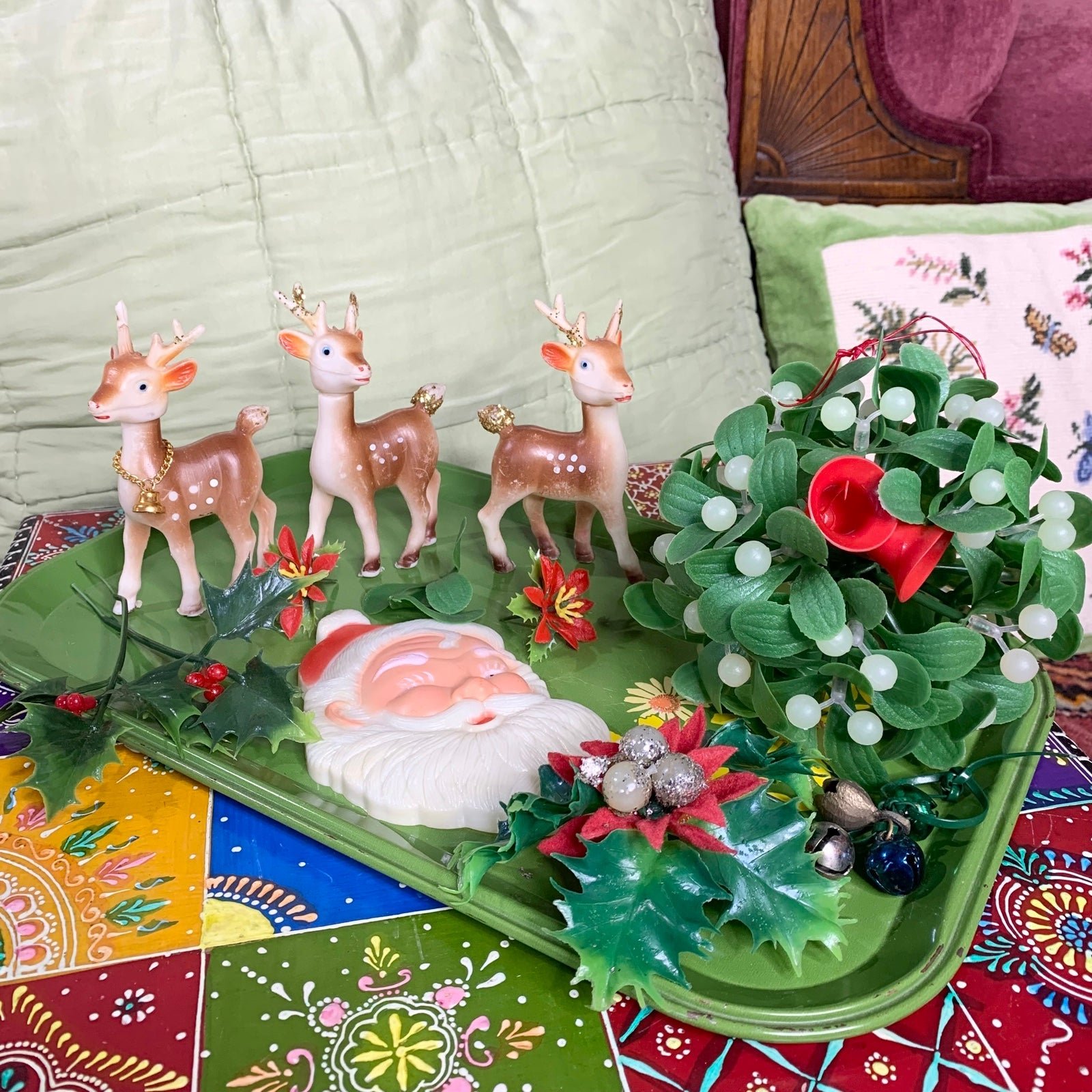 60s Plastic Reindeer Christmas Lot