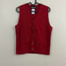 red ribbed vintage 90s knit vest top