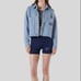 (Brand New) LYFT WIDE DENIM JACKET Light Blue