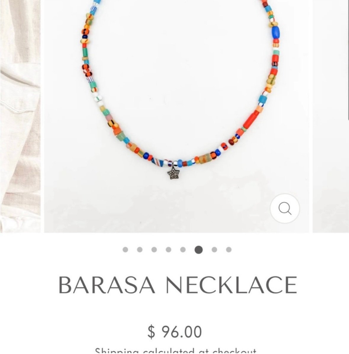 Audrey Allman barasa bead necklace with pave diamond star