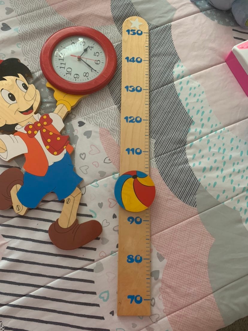 Wood pinocchio wall clock from Italy