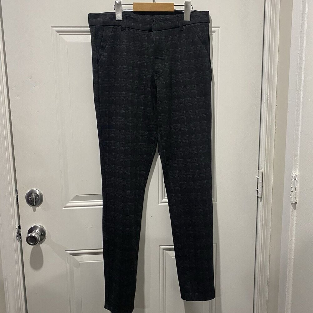 Kut From The Kloth Fab Ab Trouser Skinny High Rise Plaid Pants Womens 10 Gray