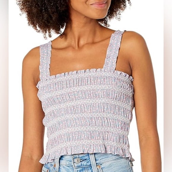 French Connection Womens Square Neck Cropped Cami