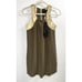 NWT Natacha et Vanessa Penelope Dress Mocha Mousse Metallic Gold Glam Designer S