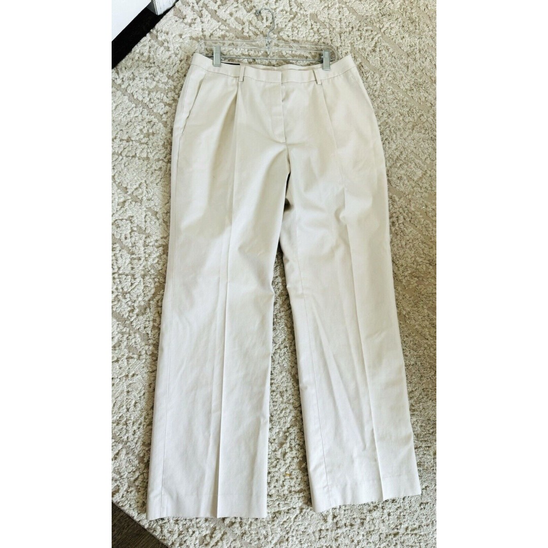 Brooks Brothers Advantage Chino Tan Beige Ivory Women’s Cotton Pants Size 12