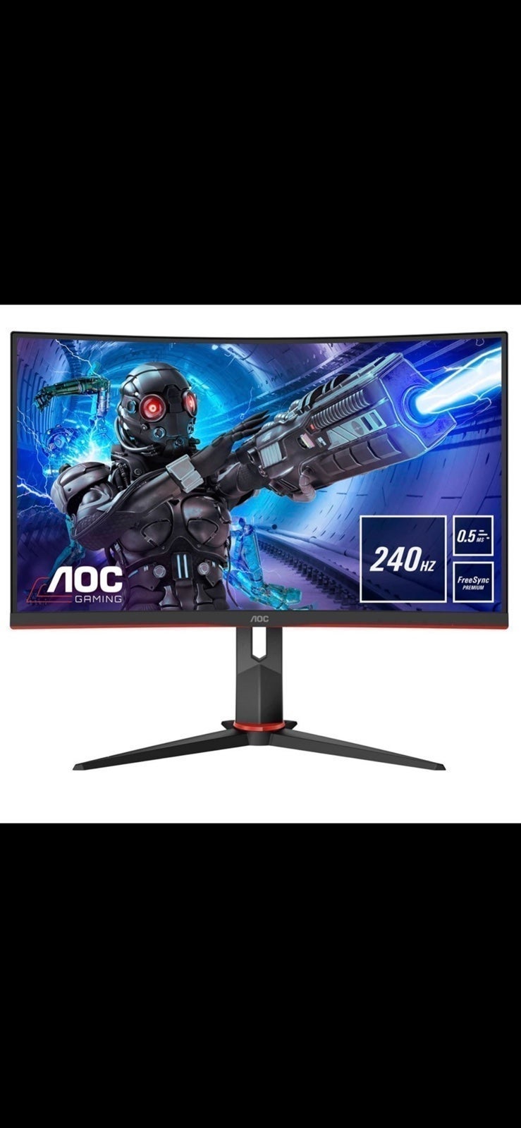Gaming Monitor 240Hz FreeSync Premium LED Curved FHD 27” DisplayPort, HDMI, VGA
