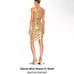 New Norma Kamali Diana Mini Dress Gold Metallic One Shoulder XS