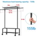 Multi-functional Portable Garment Rack with 360° Wheels and Triple Storage Shelf