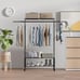 Multi-functional Portable Garment Rack with 360° Wheels and Triple Storage Shelf
