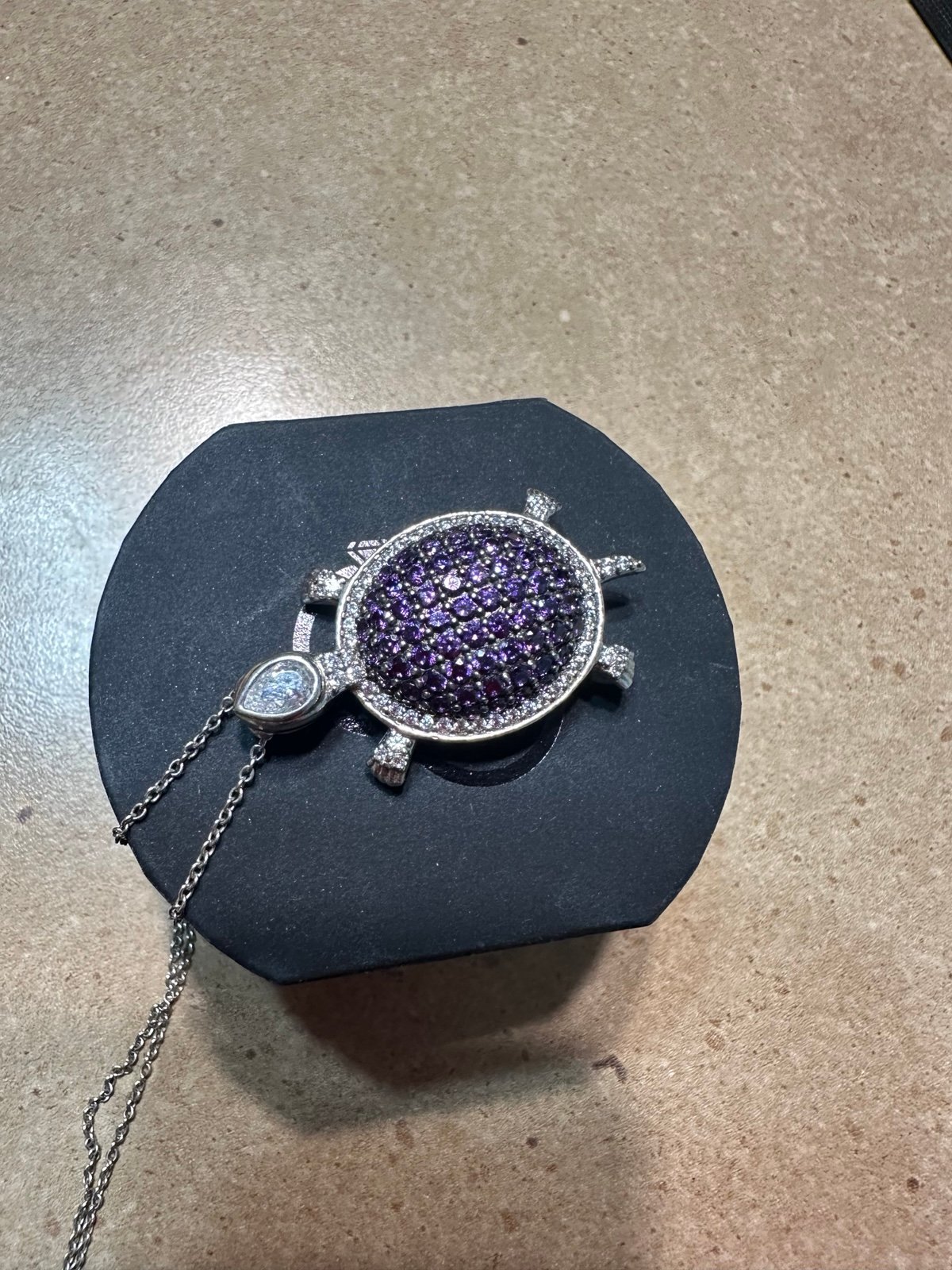 925 Sterling Silver Turtle Pendant Necklace