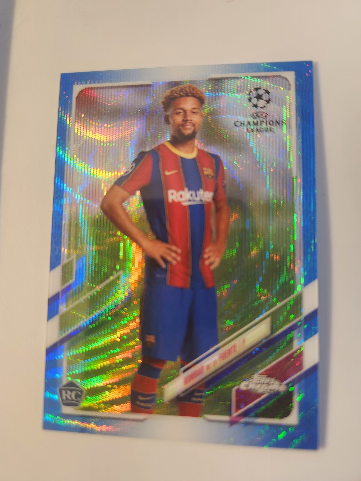 Rare 2021 topps chrome soccer blue Konrad de la Fuente #58 le /75