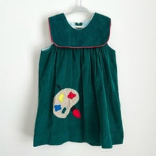 Vintage Green Corduroy Artist Dress 5T