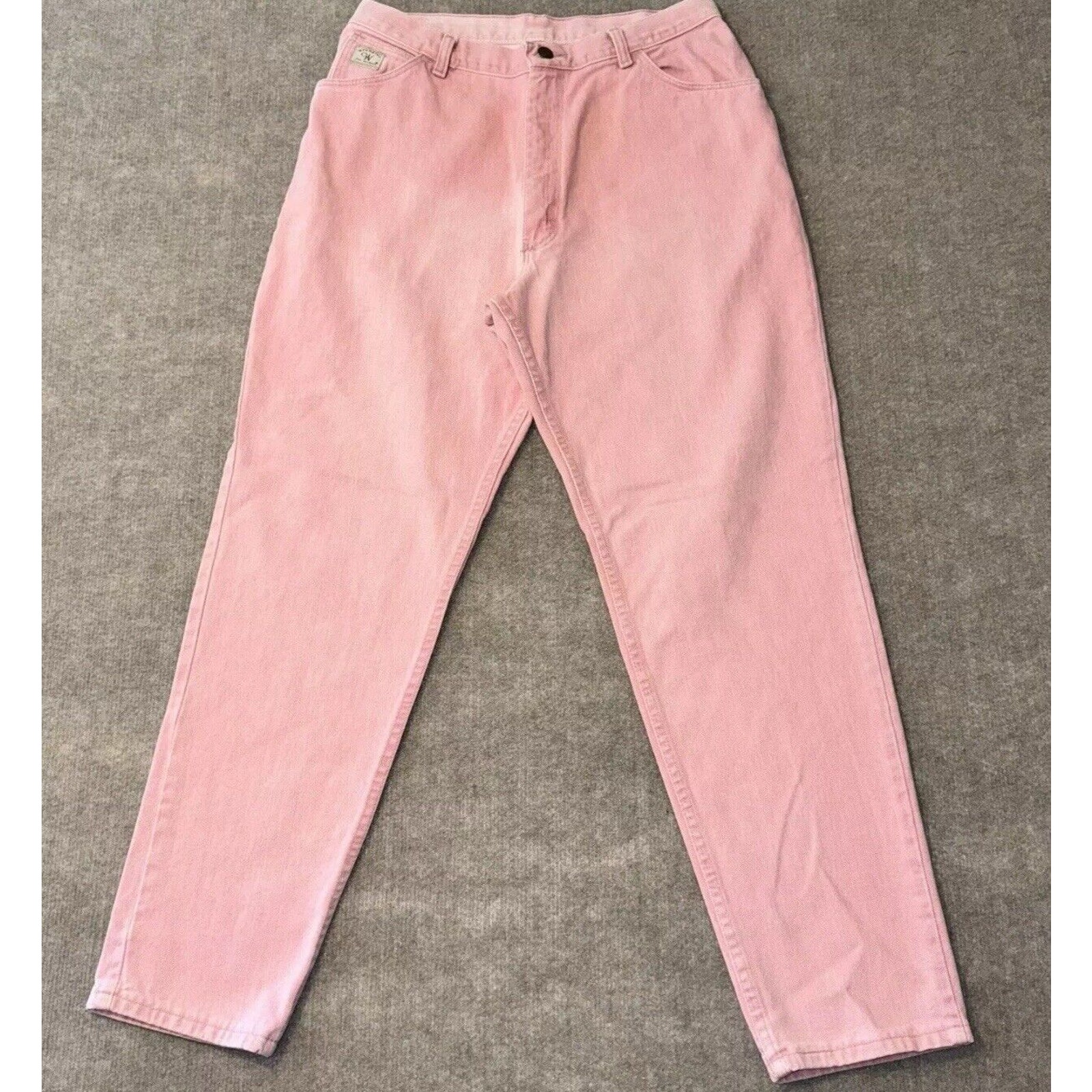 Vintage Pink Wrangler Jeans Women 16/32 High Rise Washed Barbie USA Made 80s 90s