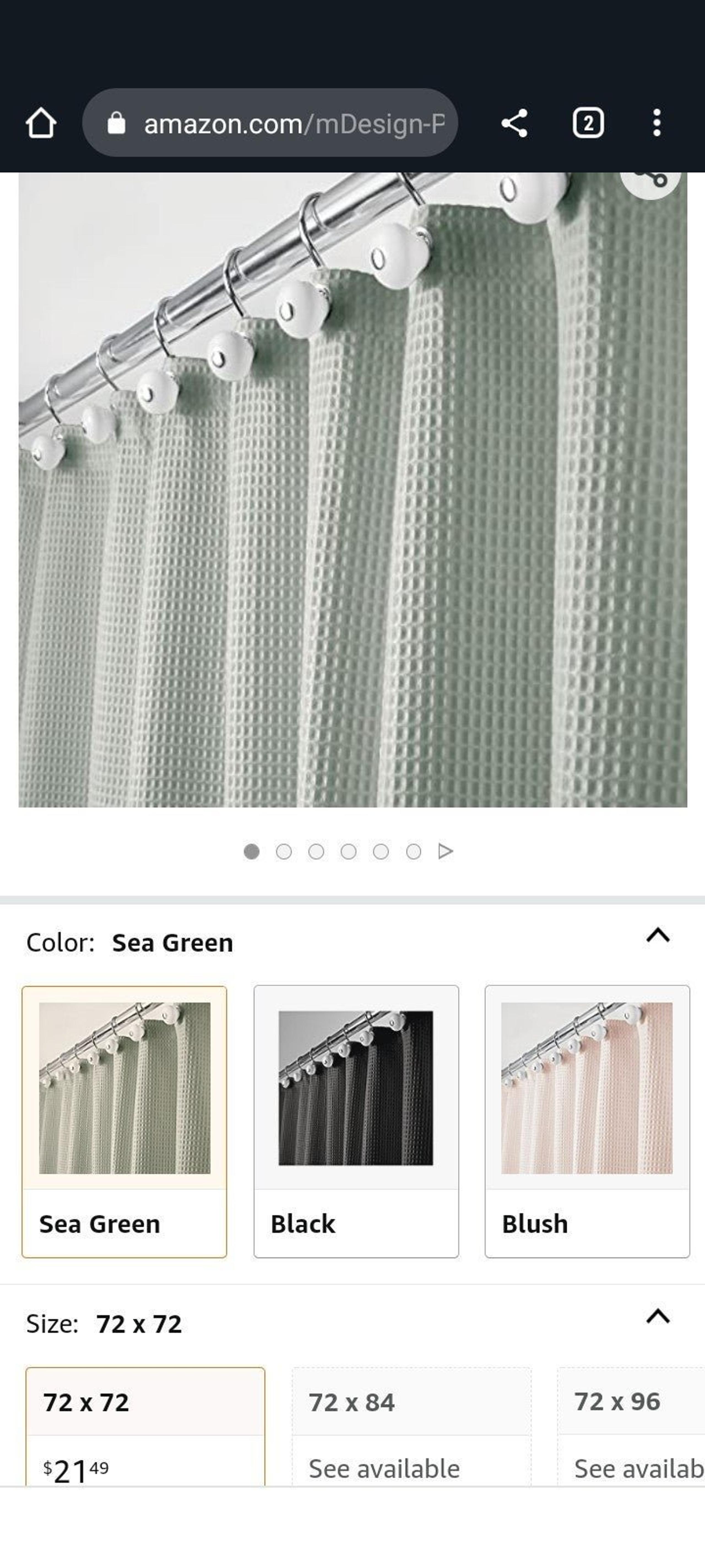 Antibacterial shower curtain Isaac mizrahi