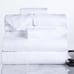 10-Piece 100% Cotton Rib Fleece Bath Towel Set (White)
